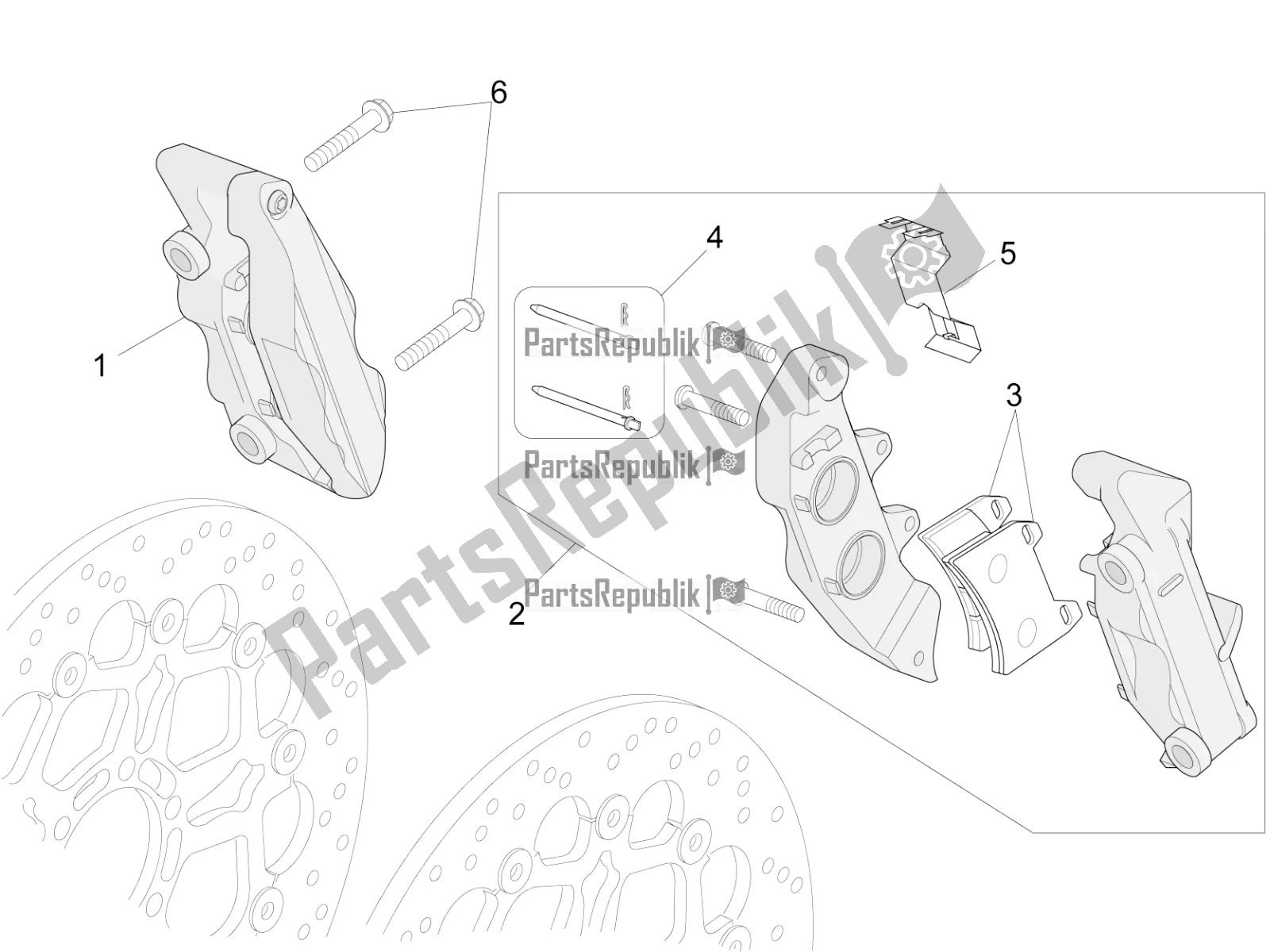 Todas las partes para Pinza De Freno Delantero de Moto-Guzzi California 1400 Touring ABS 2016