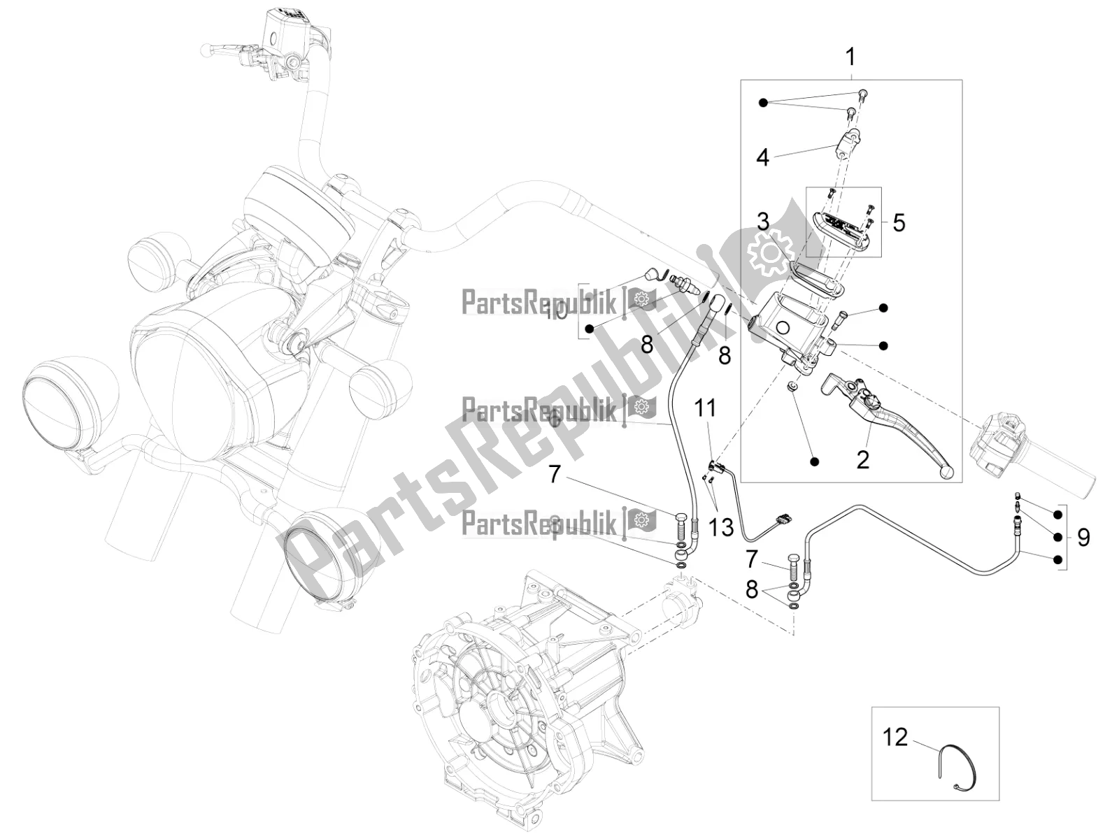 Toutes les pièces pour le Commande D'embrayage du Moto-Guzzi California 1400 Touring ABS 2017