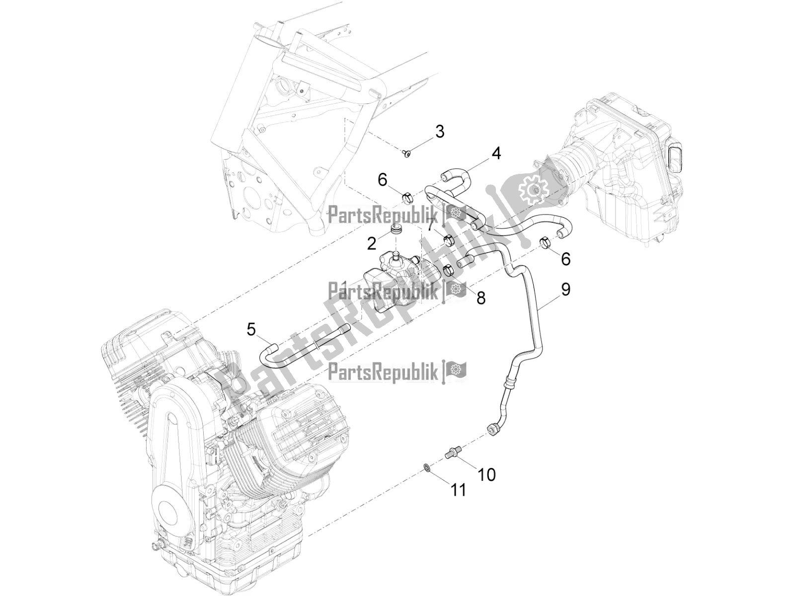 Toutes les pièces pour le Système De Soufflage du Moto-Guzzi California 1400 Touring ABS 2018