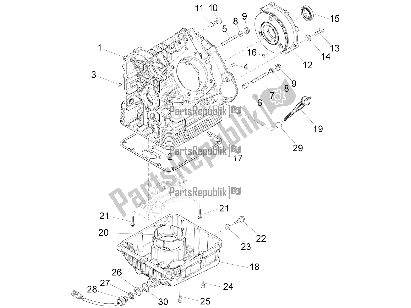 Toutes les pièces pour le Carters I du Moto-Guzzi California 1400 Touring ABS 2018