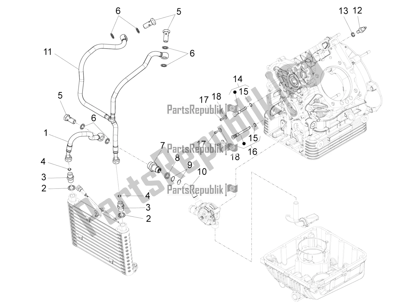 Toutes les pièces pour le Lubrification du Moto-Guzzi California 1400 Touring ABS 2018