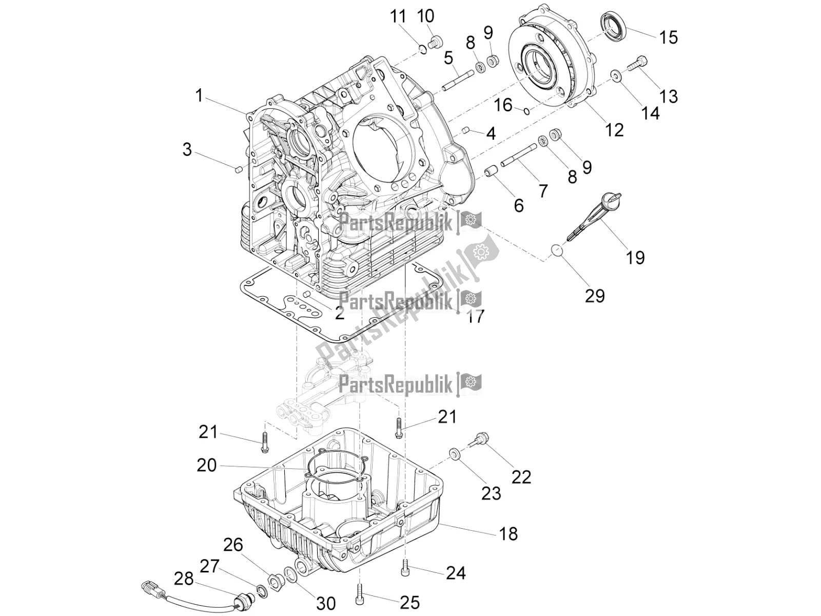 Toutes les pièces pour le Carters I du Moto-Guzzi California 1400 Touring ABS 2019