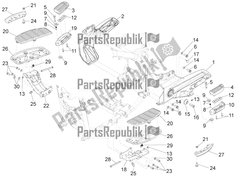 Tutte le parti per il Poggiapiedi del Moto-Guzzi California 1400 Touring ABS 2020