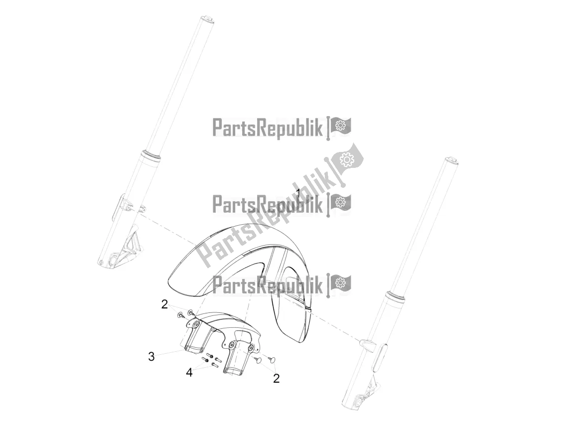 Toutes les pièces pour le Montant-garde-boue Avant du Moto-Guzzi California 1400 Touring ABS 2020