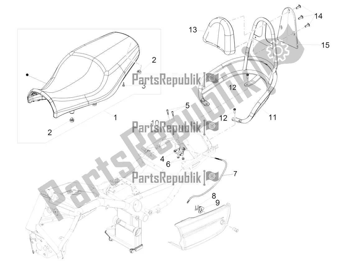 All parts for the Saddle of the Moto-Guzzi California 1400 Touring ABS 2020