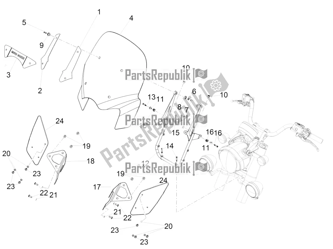 Toutes les pièces pour le Pare-brise du Moto-Guzzi California 1400 Touring ABS 2020