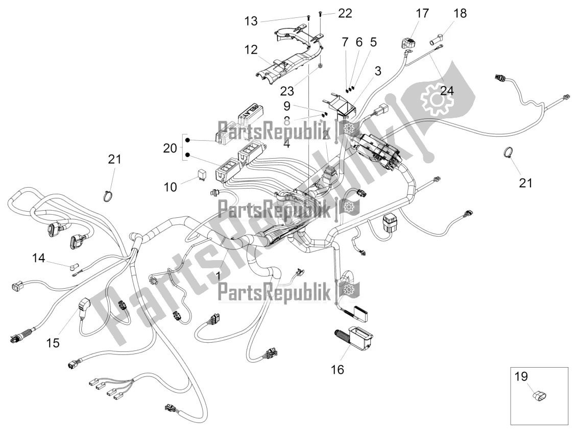 Tutte le parti per il Impianto Elettrico Centrale del Moto-Guzzi California 1400 Touring ABS 2021