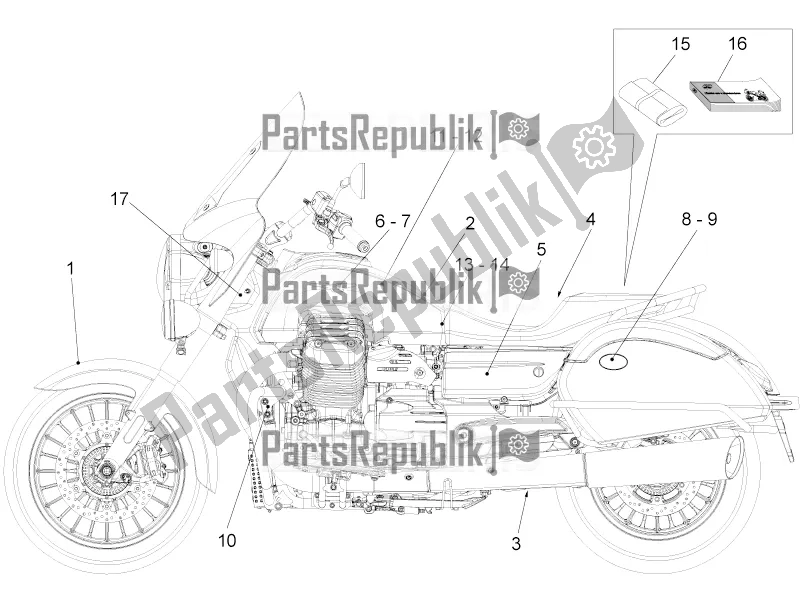 Todas as partes de Decalque do Moto-Guzzi California 1400 Touring ABS 2021