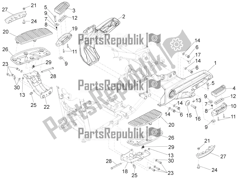 Alle onderdelen voor de Voetsteunen van de Moto-Guzzi California 1400 Touring ABS 2021