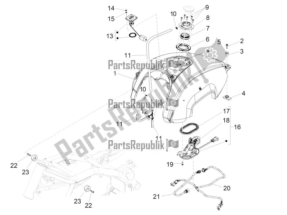 Wszystkie części do Zbiornik Paliwa Moto-Guzzi California 1400 Touring ABS 2021