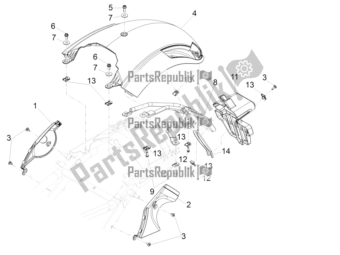 Todas las partes para Guardabarros Trasero de Moto-Guzzi California 1400 Touring ABS 2021