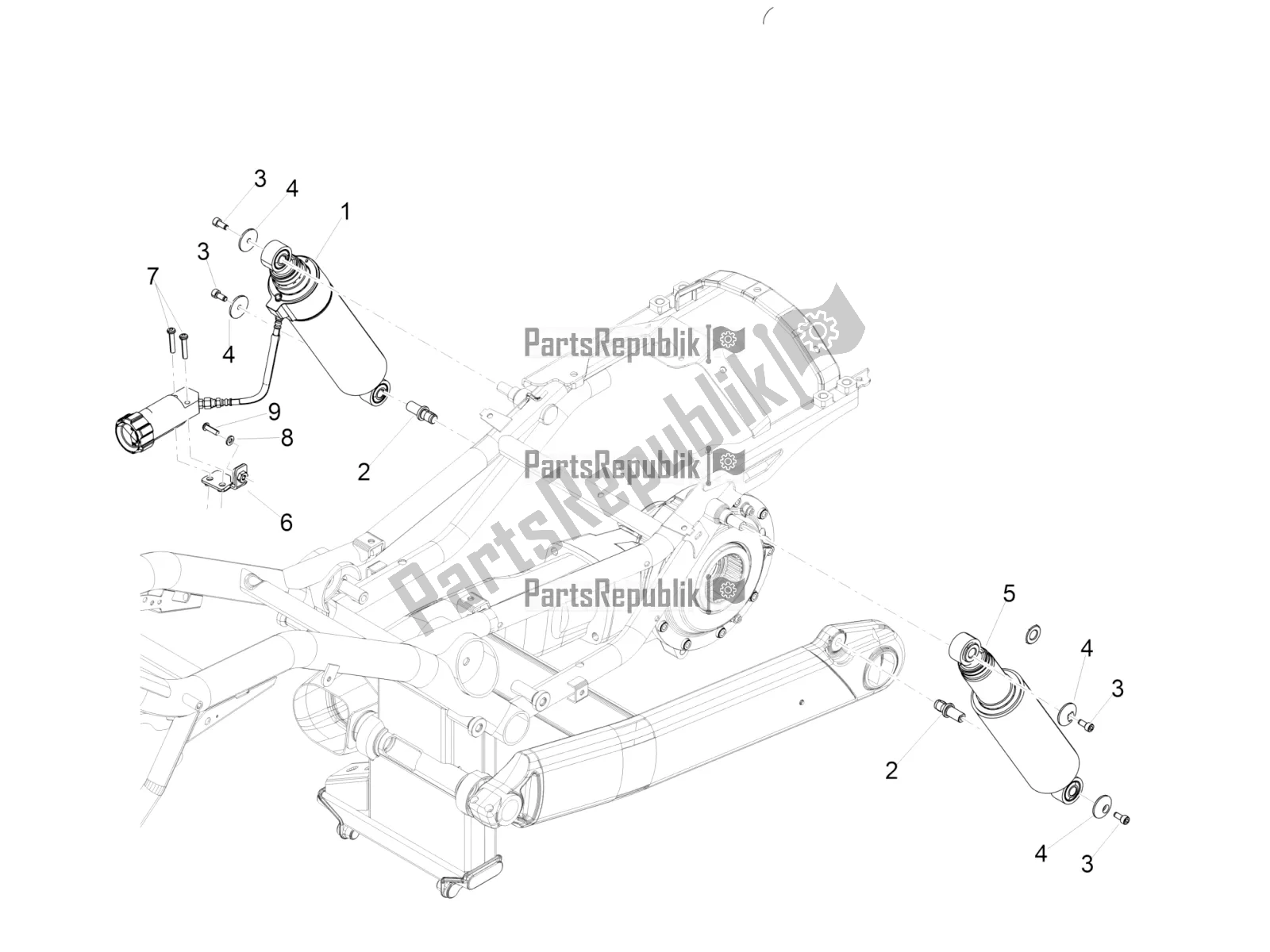 Todas las partes para Amortiguador de Moto-Guzzi California 1400 Touring ABS 2021