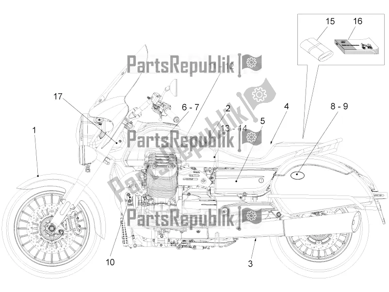 All parts for the Decal of the Moto-Guzzi California 1400 Touring ABS Apac 2017