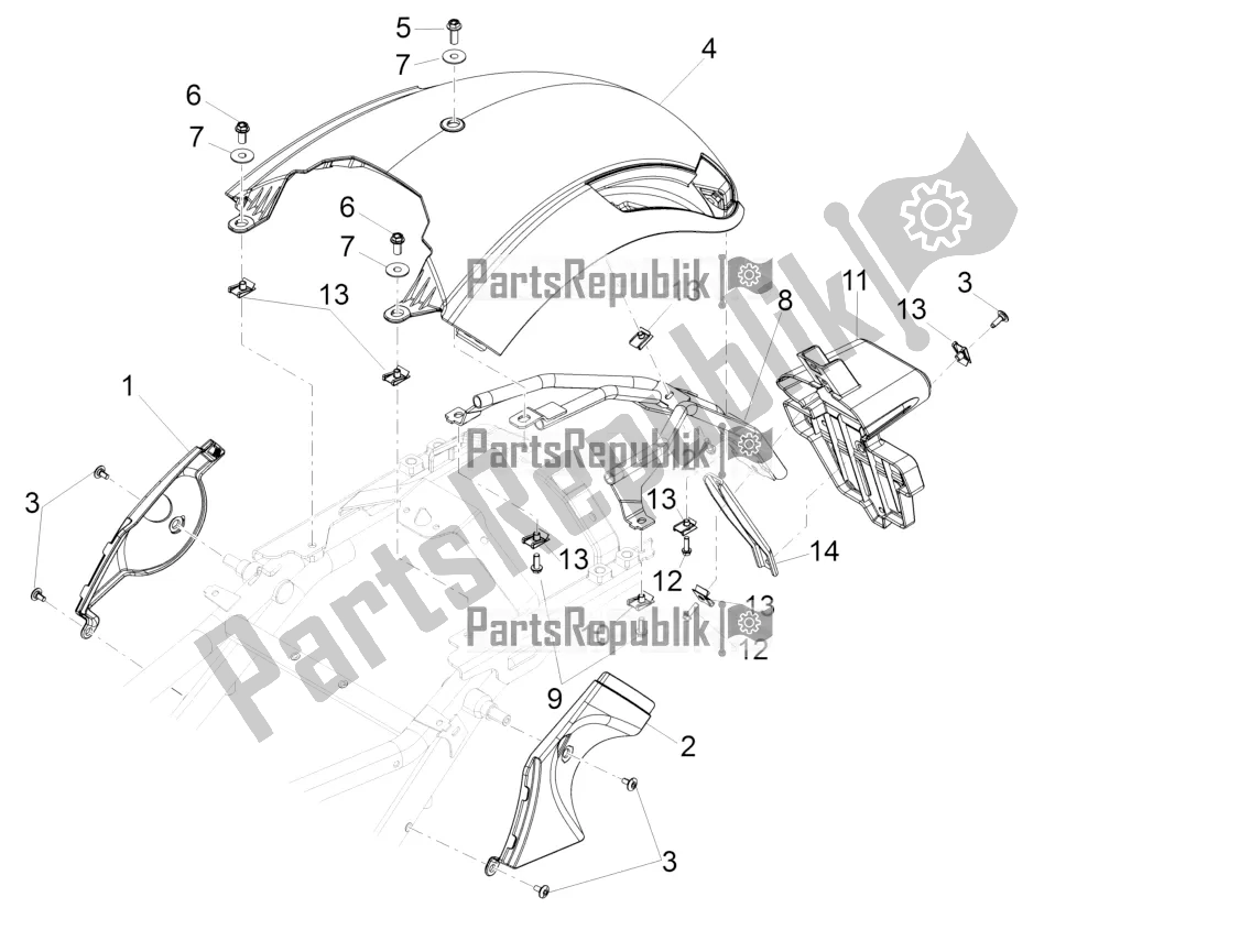 Toutes les pièces pour le Garde-boue Arrière du Moto-Guzzi California 1400 Touring ABS Apac 2017