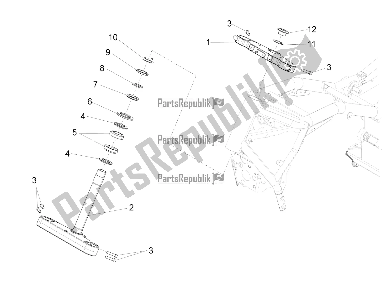 Alle onderdelen voor de Sturen van de Moto-Guzzi California 1400 Touring ABS Apac 2017