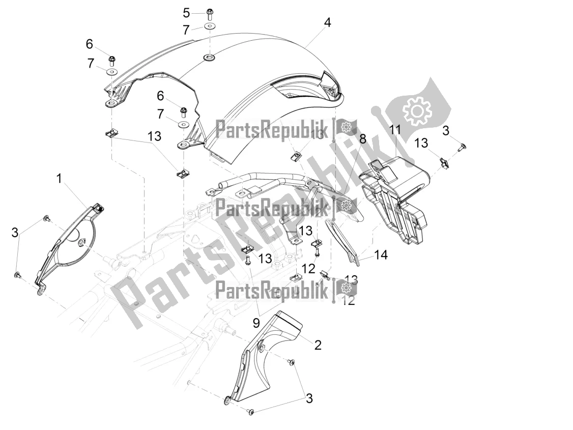 Toutes les pièces pour le Garde-boue Arrière du Moto-Guzzi California 1400 Touring ABS Apac 2018