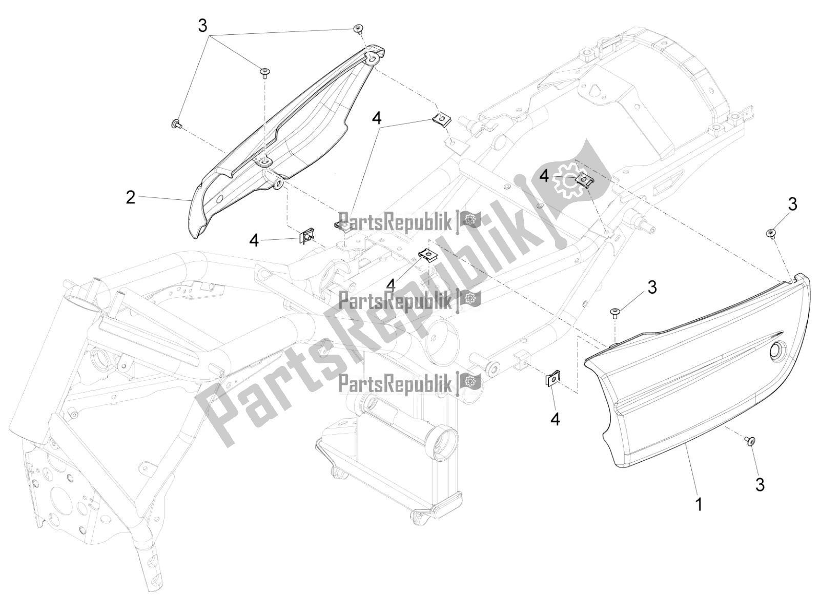 Toutes les pièces pour le Corps Central du Moto-Guzzi California 1400 Touring ABS Apac 2020