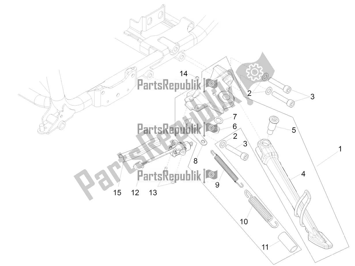 Toutes les pièces pour le Béquille Centrale du Moto-Guzzi California 1400 Touring ABS Apac 2020