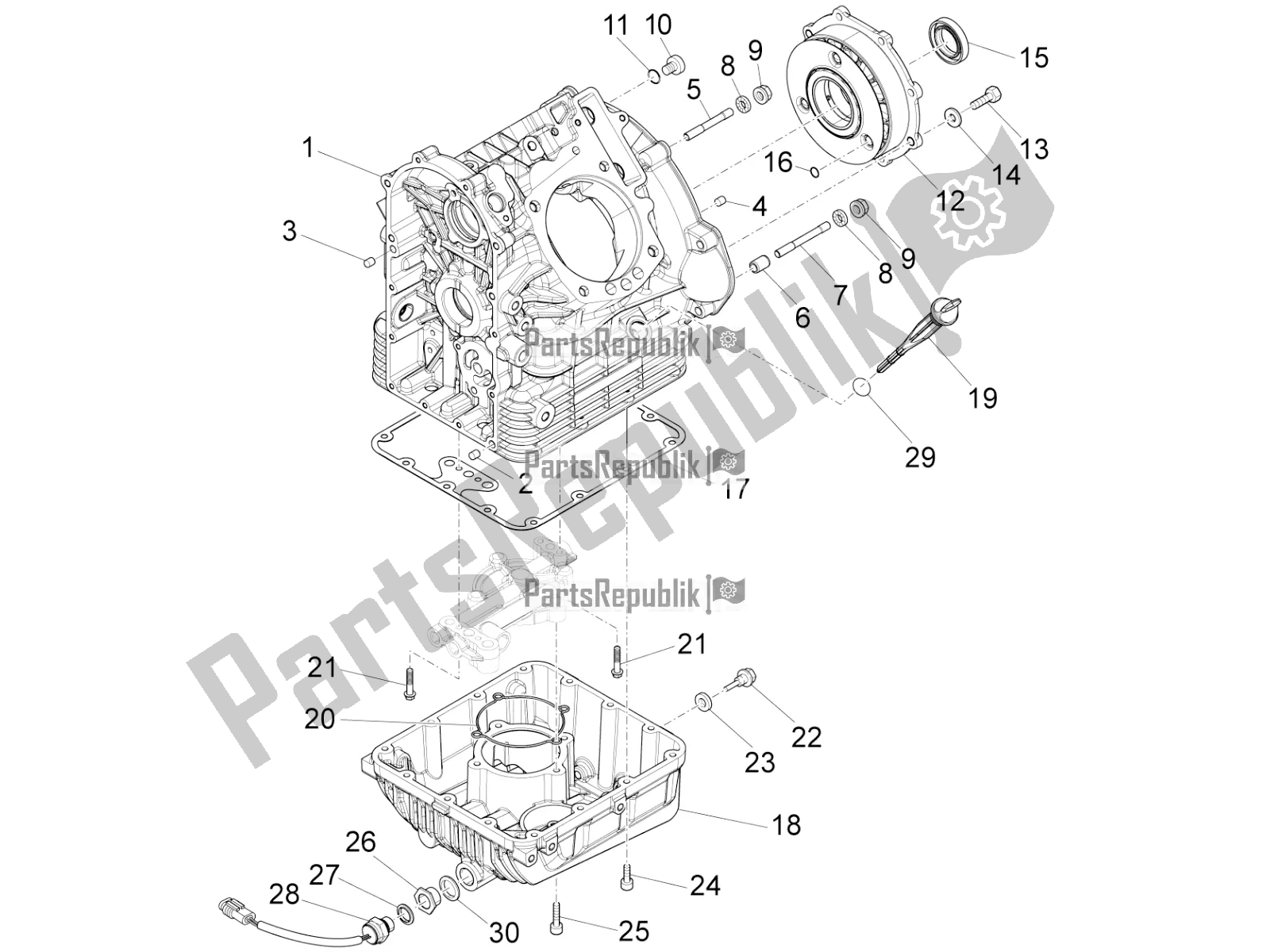 Toutes les pièces pour le Carters I du Moto-Guzzi California 1400 Touring ABS Apac 2020