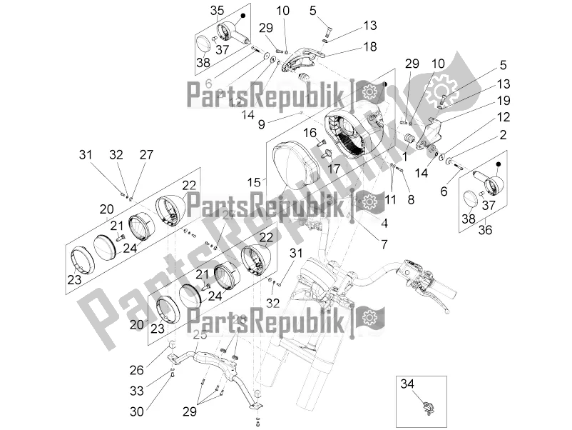 Toutes les pièces pour le Feux Avant du Moto-Guzzi California 1400 Touring ABS Apac 2020