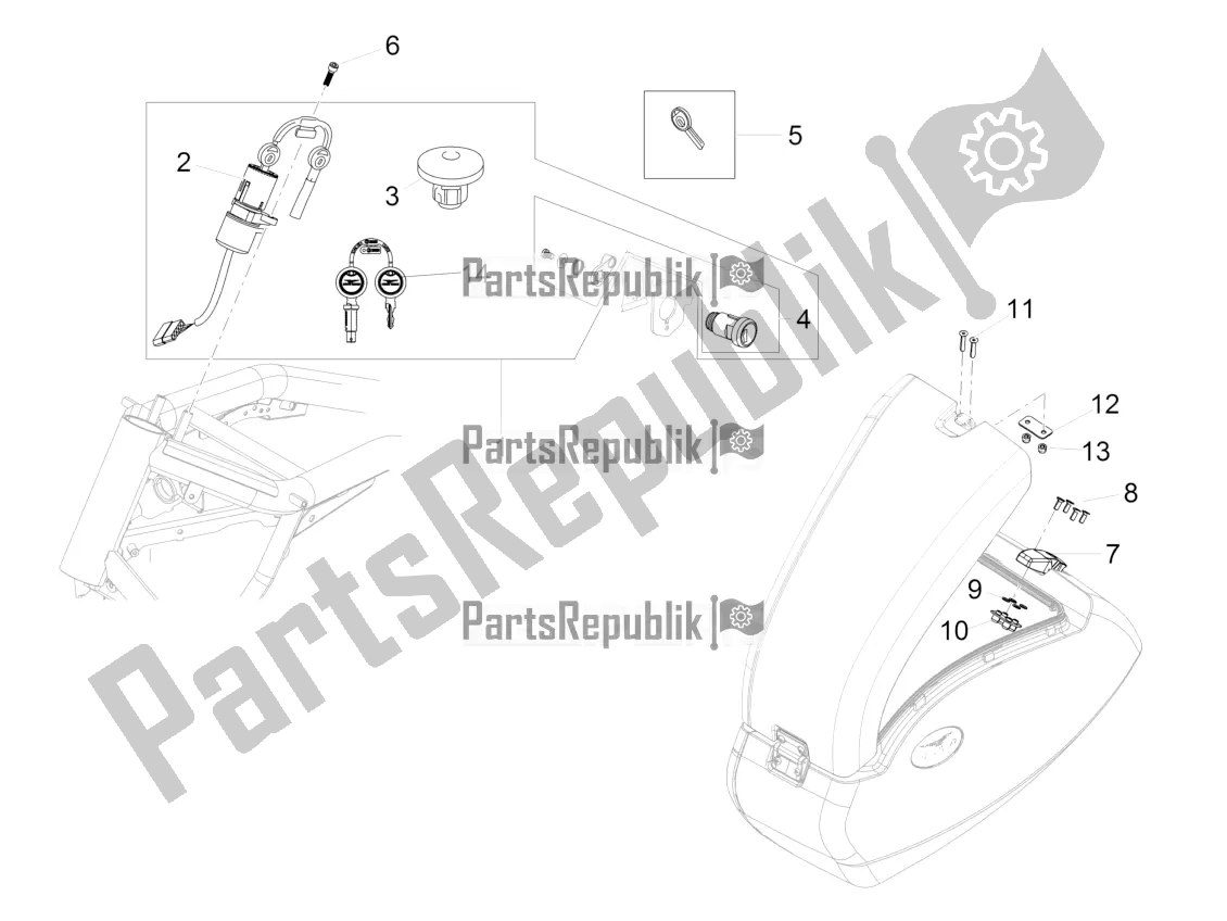 All parts for the Locks of the Moto-Guzzi California 1400 Touring ABS Apac 2020