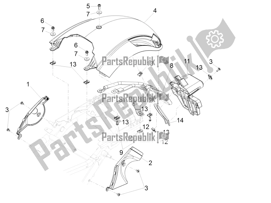 Toutes les pièces pour le Garde-boue Arrière du Moto-Guzzi California 1400 Touring ABS Apac 2020