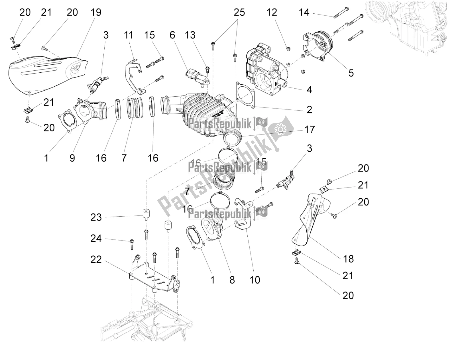 Todas las partes para Cuerpo Del Acelerador de Moto-Guzzi California 1400 Touring ABS Apac 2020