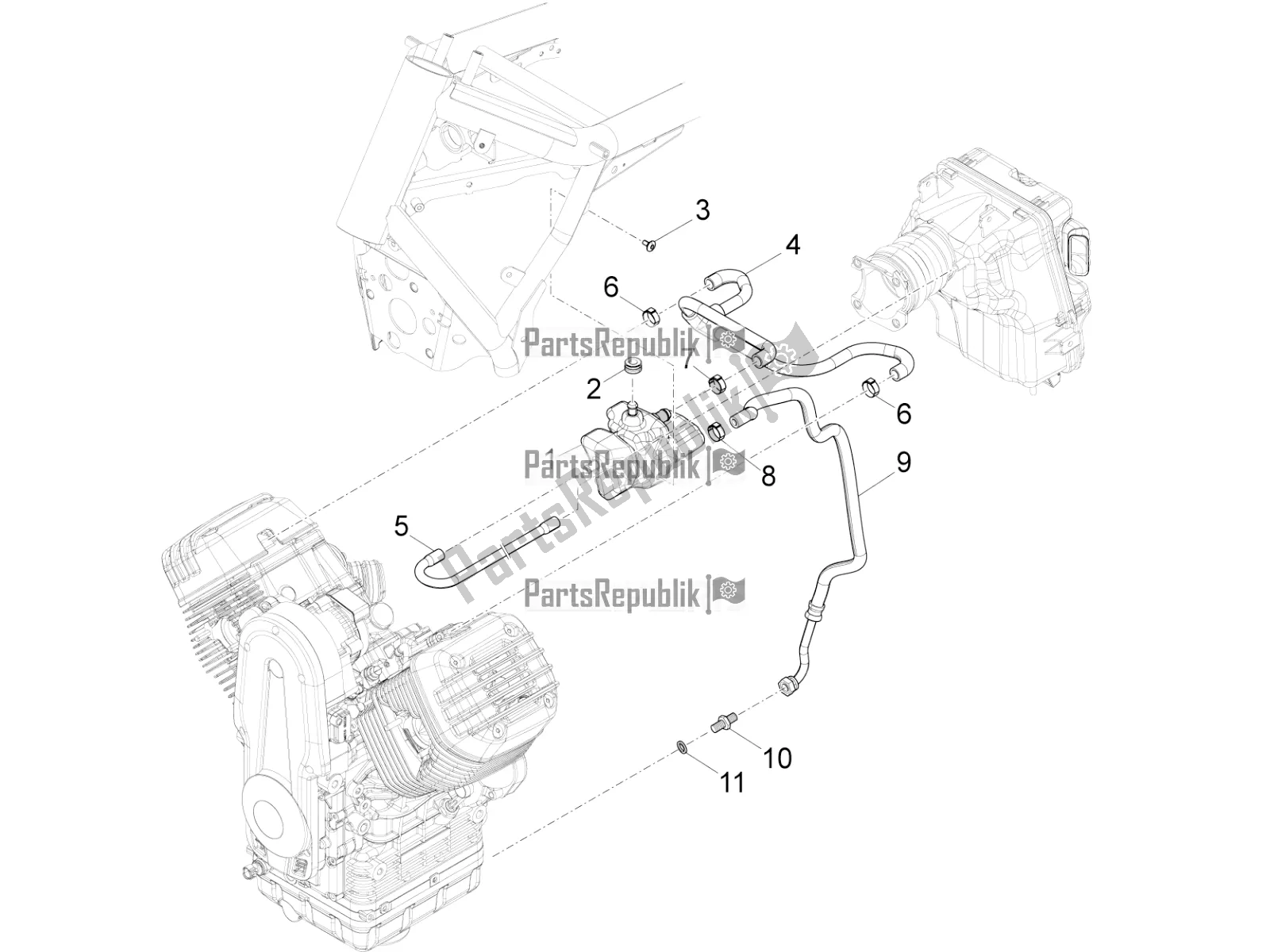 Todas las partes para Sistema De Soplado de Moto-Guzzi California 1400 Touring ABS Apac 2021