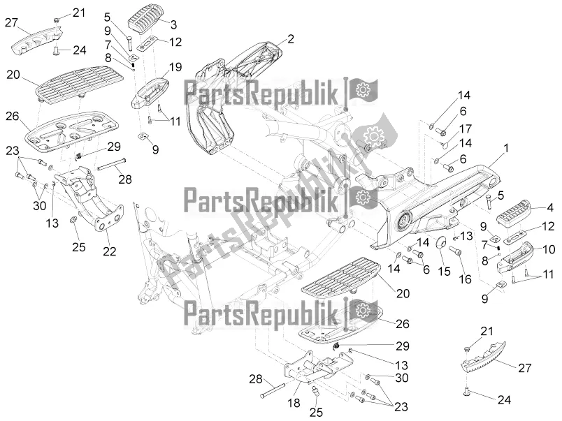 Toutes les pièces pour le Repose-pieds du Moto-Guzzi California 1400 Touring ABS Apac 2021