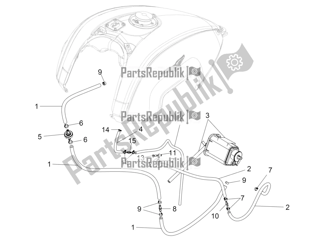 Todas las partes para Sistema De Recuperación De Vapor De Combustible de Moto-Guzzi California 1400 Touring ABS Apac 2021