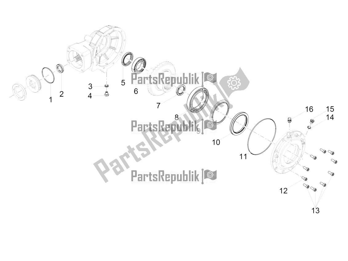 All parts for the Rear Transmission / Components of the Moto-Guzzi California 1400 Touring ABS Apac 2021