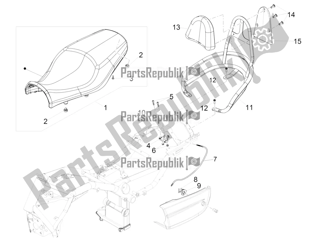 All parts for the Saddle of the Moto-Guzzi California 1400 Touring ABS Apac 2021