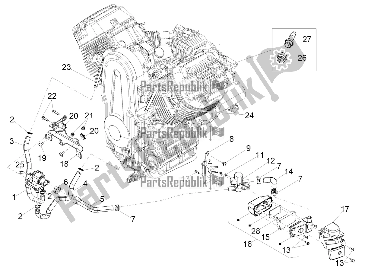 All parts for the Secondary Air of the Moto-Guzzi California 1400 Touring ABS Apac 2021