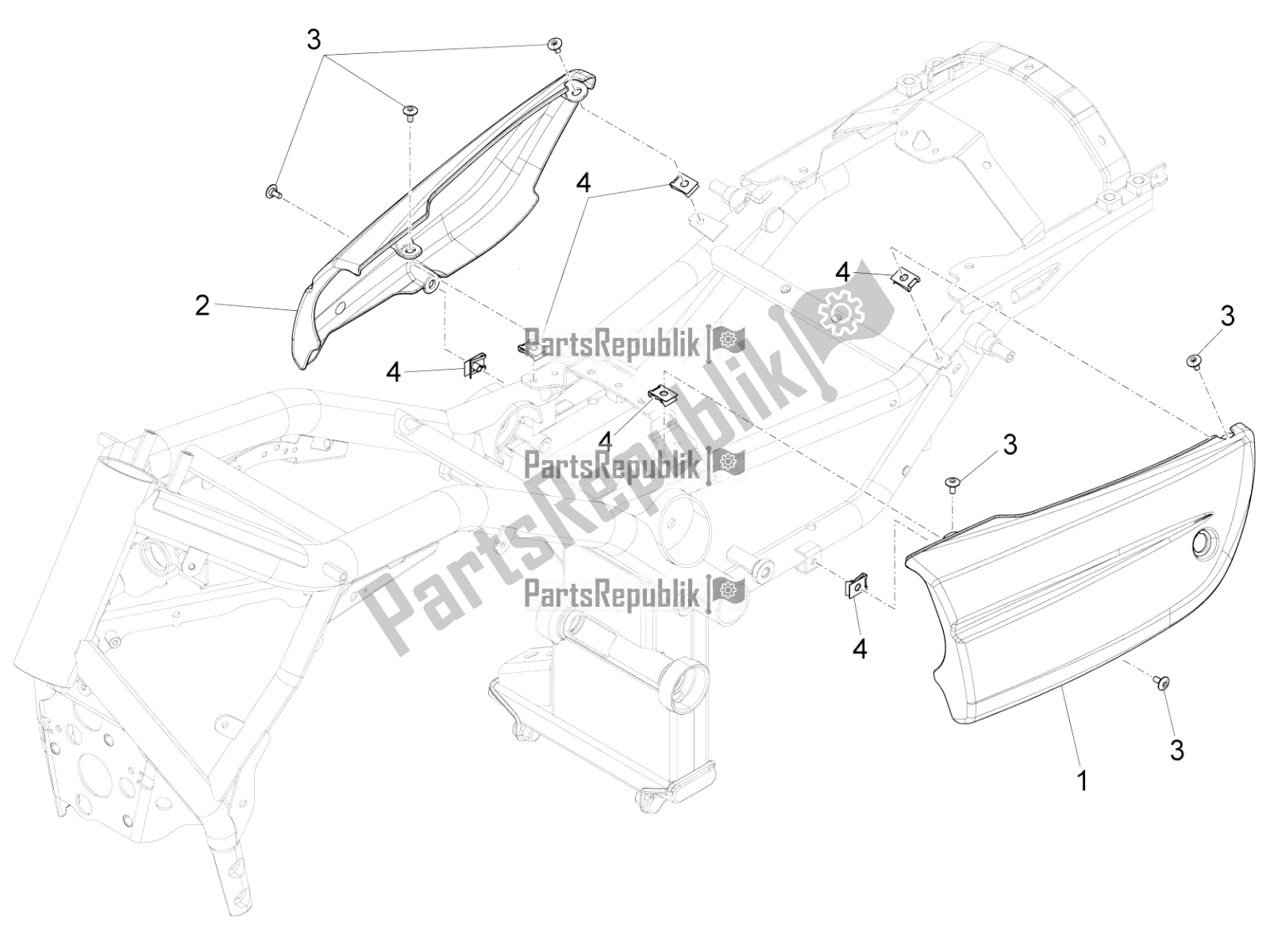 Alle onderdelen voor de Centraal Lichaam van de Moto-Guzzi California 1400 Touring ABS USA 2017