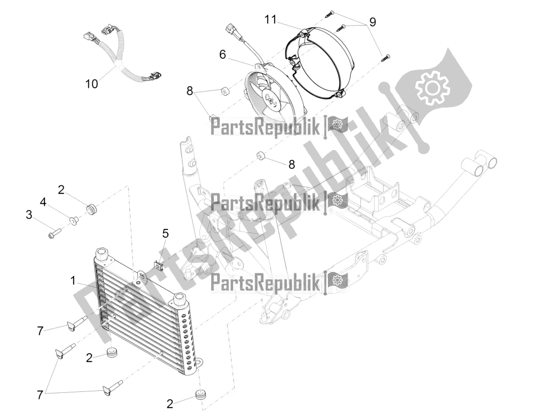 Alle onderdelen voor de Olie Radiator van de Moto-Guzzi California 1400 Touring ABS USA 2017