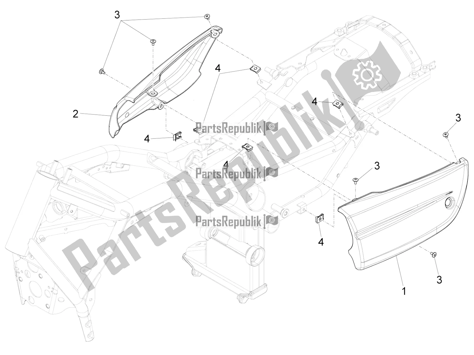 Toutes les pièces pour le Corps Central du Moto-Guzzi California 1400 Touring ABS USA 2018