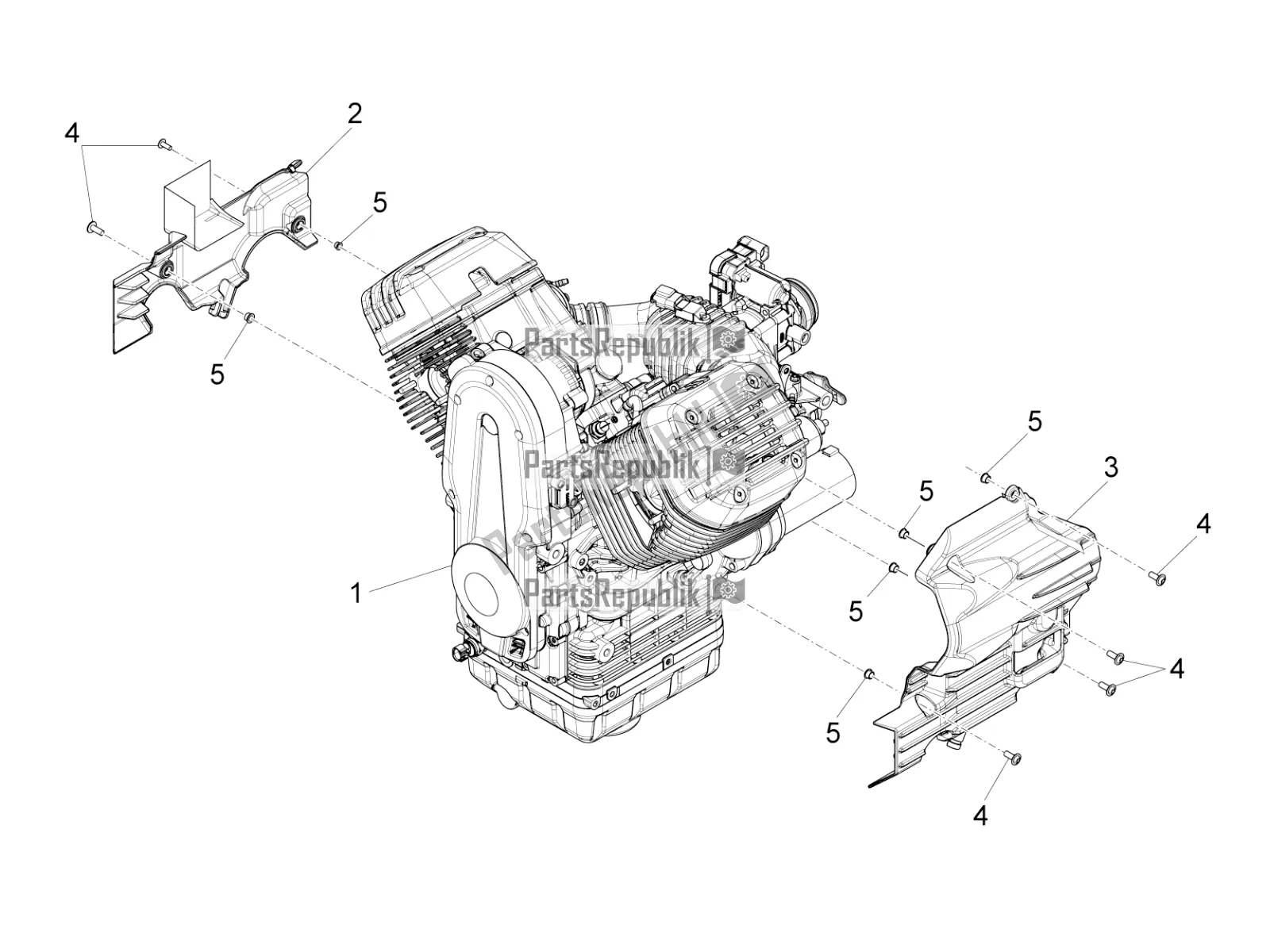 Toutes les pièces pour le Levier Partiel Pour Compléter Le Moteur du Moto-Guzzi California 1400 Touring ABS USA 2018