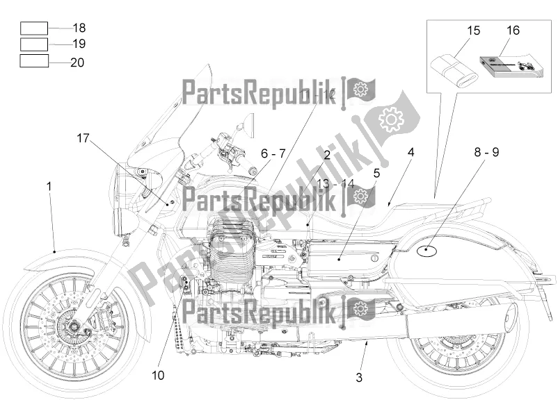 Todas las partes para Etiqueta de Moto-Guzzi California 1400 Touring ABS USA 2019