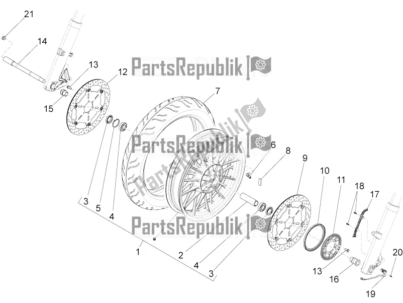 Toutes les pièces pour le Roue Avant du Moto-Guzzi California 1400 Touring ABS USA 2019