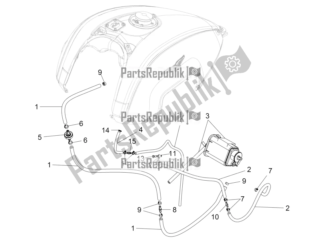 Toutes les pièces pour le Système De Récupération De Vapeur De Carburant du Moto-Guzzi California 1400 Touring ABS USA 2019