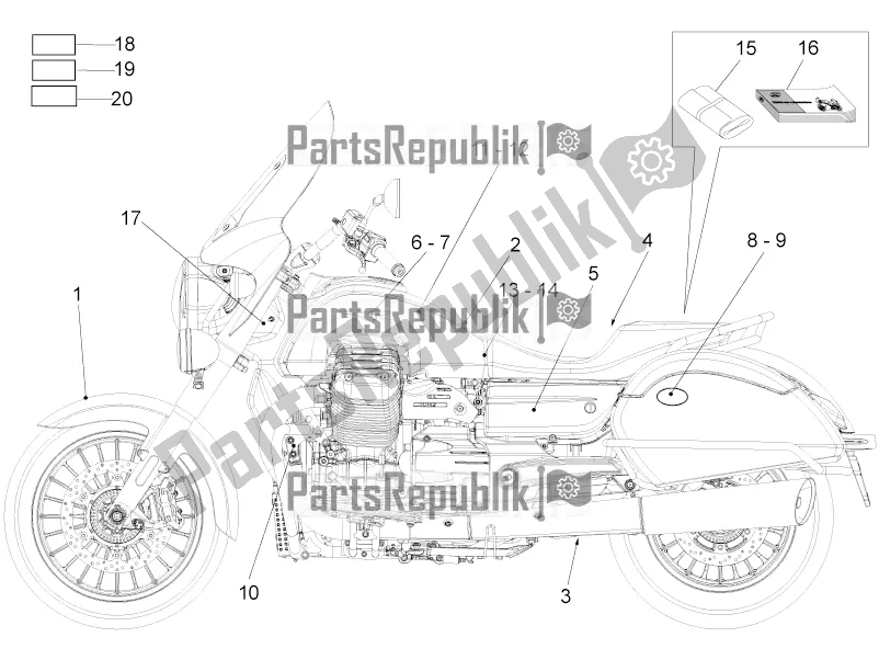 Todas las partes para Etiqueta de Moto-Guzzi California 1400 Touring ABS USA 2020