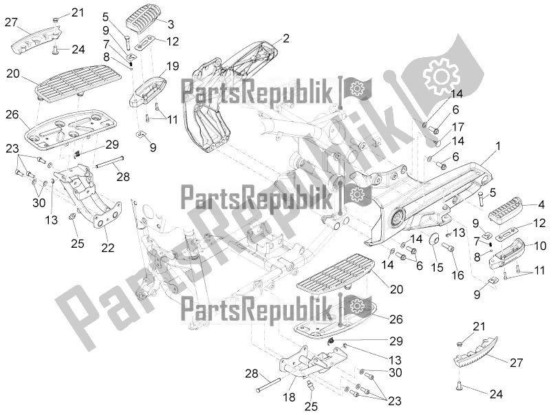 Todas las partes para Reposapiés de Moto-Guzzi California 1400 Touring ABS USA 2020