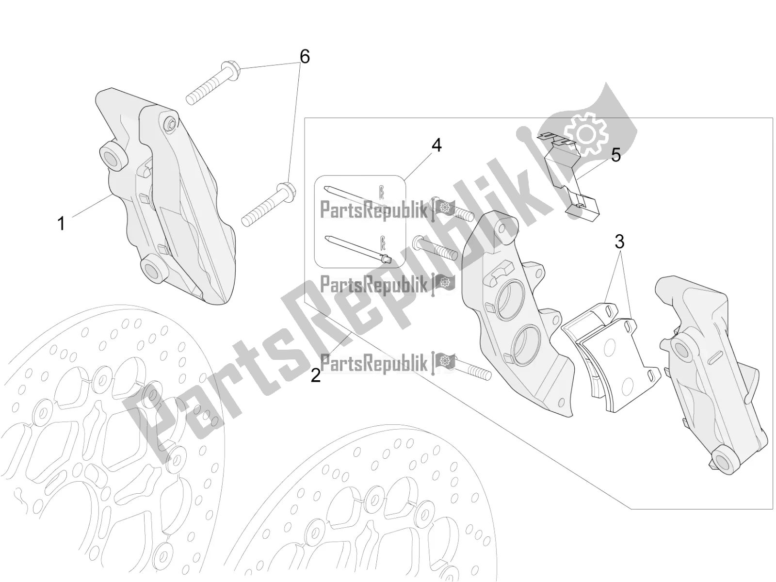 Todas las partes para Pinza De Freno Delantero de Moto-Guzzi California 1400 Touring ABS USA 2020