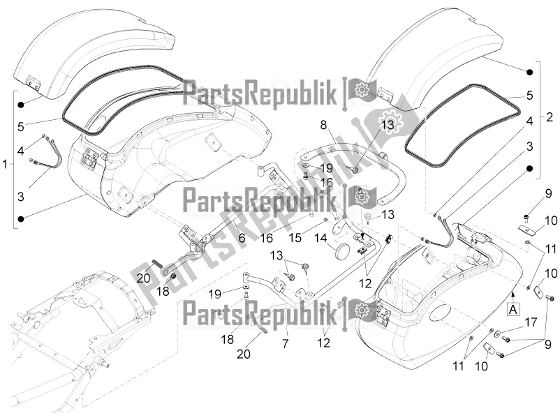 Tutte le parti per il Valigie Laterali del Moto-Guzzi California 1400 Touring ABS USA 2020