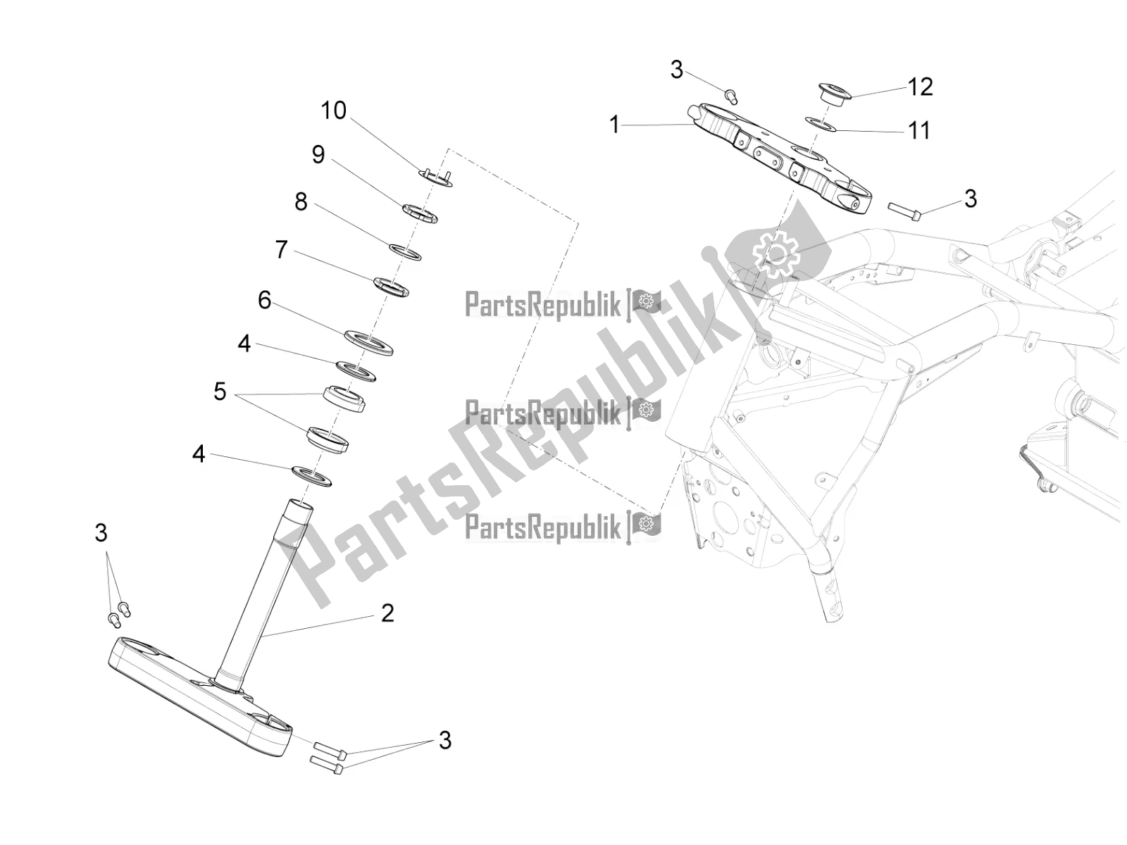 All parts for the Steering of the Moto-Guzzi California 1400 Touring ABS USA 2020