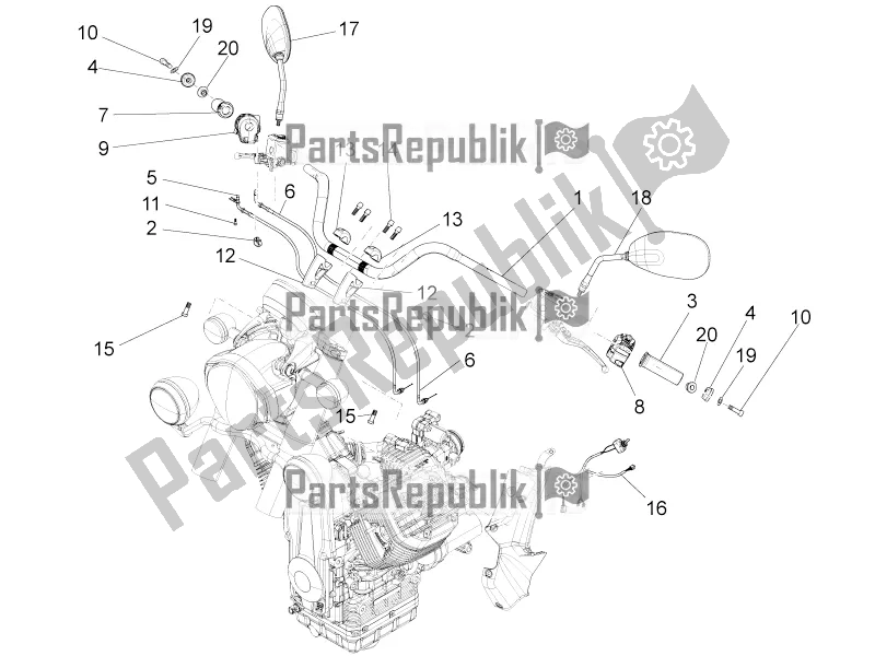 Toutes les pièces pour le Guidon - Commandes du Moto-Guzzi California 1400 Touring SE ABS 2016