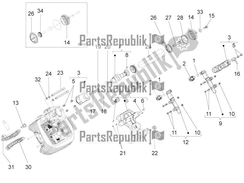 Toutes les pièces pour le Système De Synchronisation De Cylindre Lh I du Moto-Guzzi California 1400 Touring SE ABS 2016