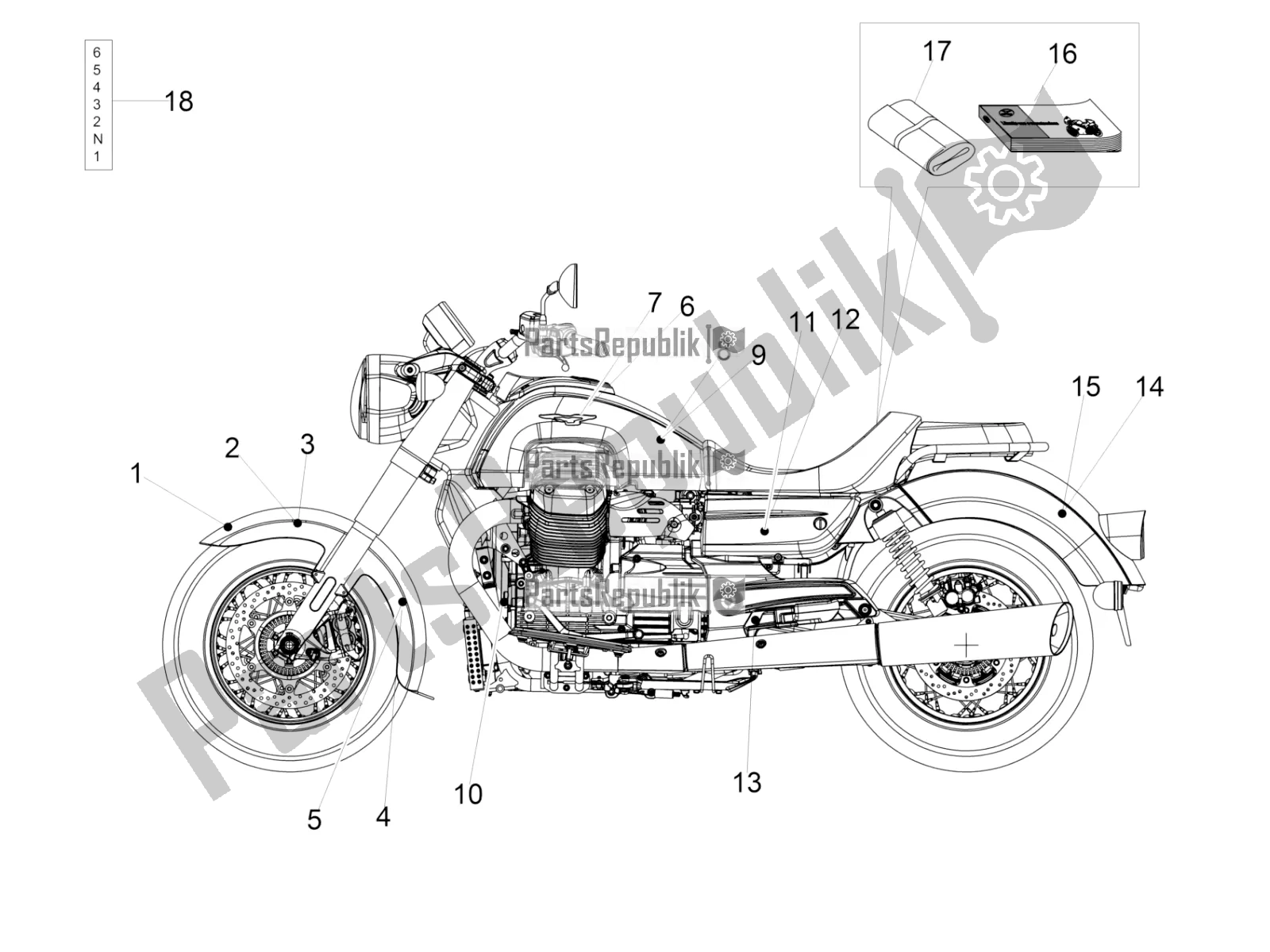 Wszystkie części do Kalkomania Moto-Guzzi Eldorado 1400 ABS 2016