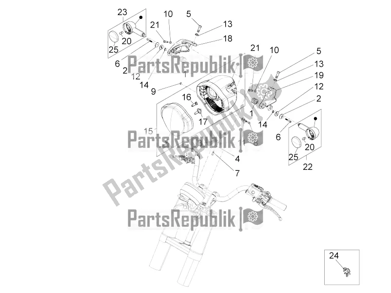 Alle onderdelen voor de Voorlichten van de Moto-Guzzi Eldorado 1400 ABS 2017