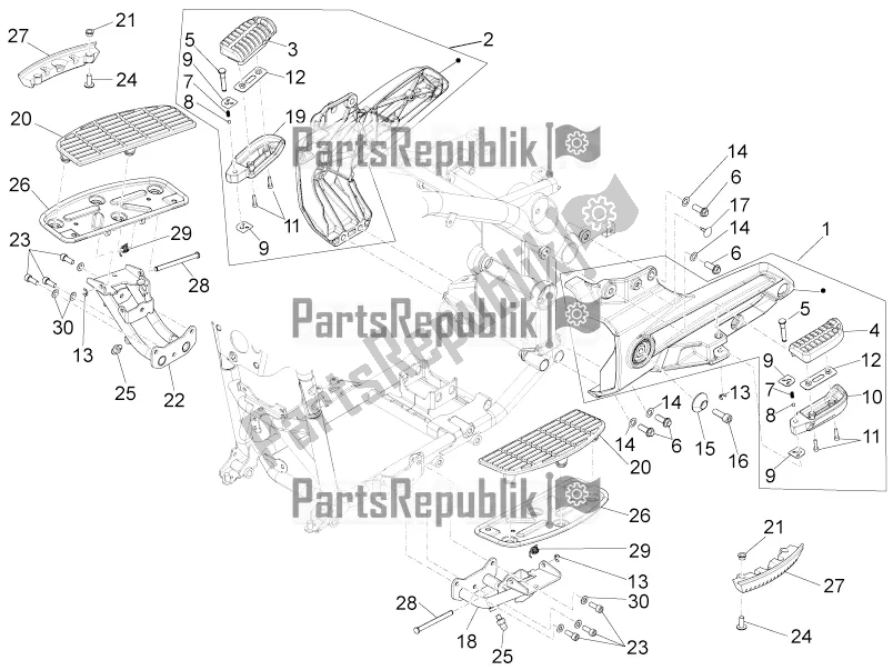 Todas las partes para Reposapiés de Moto-Guzzi Eldorado 1400 ABS 2018